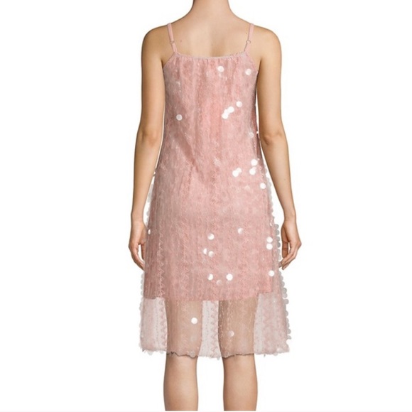 Avantlook Pink Embellished Lace Dress - Picture 2 of 3